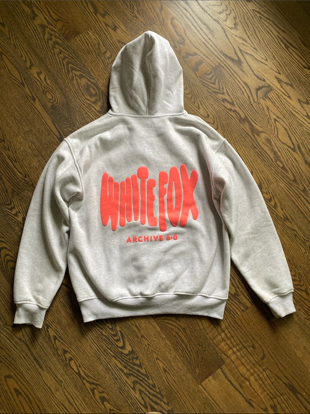 White Fox Hoodie Light Grey Hoodie